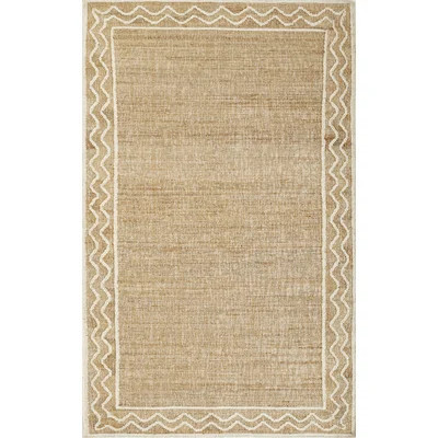 Geometric Handmade Flatweave Jute/Wool Area Rug in Natural | Wayfair North America