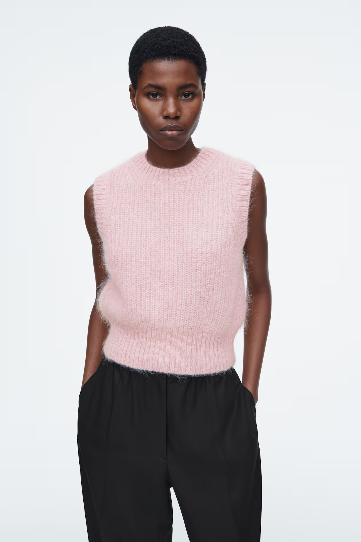 MOHAIR KNIT VEST - LIGHT PINK - DAMES | H&M NL | H&M (DE, AT, CH, NL, FI)
