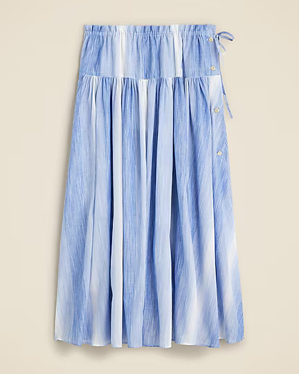 Maryam Nassir Zadeh X J.Crew ombré side-tie skirt in cotton voile | J. Crew US