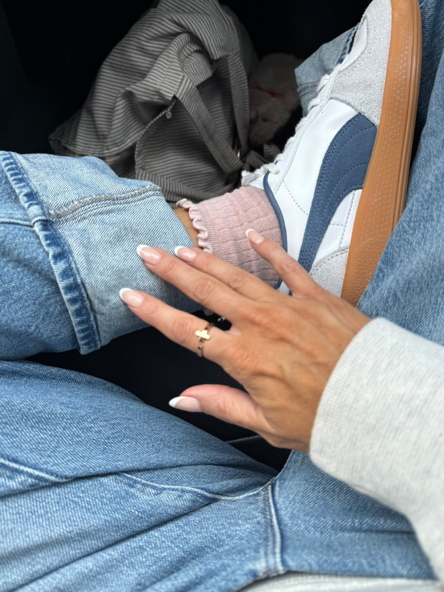 This cross ring is adjustable and comes in silver too