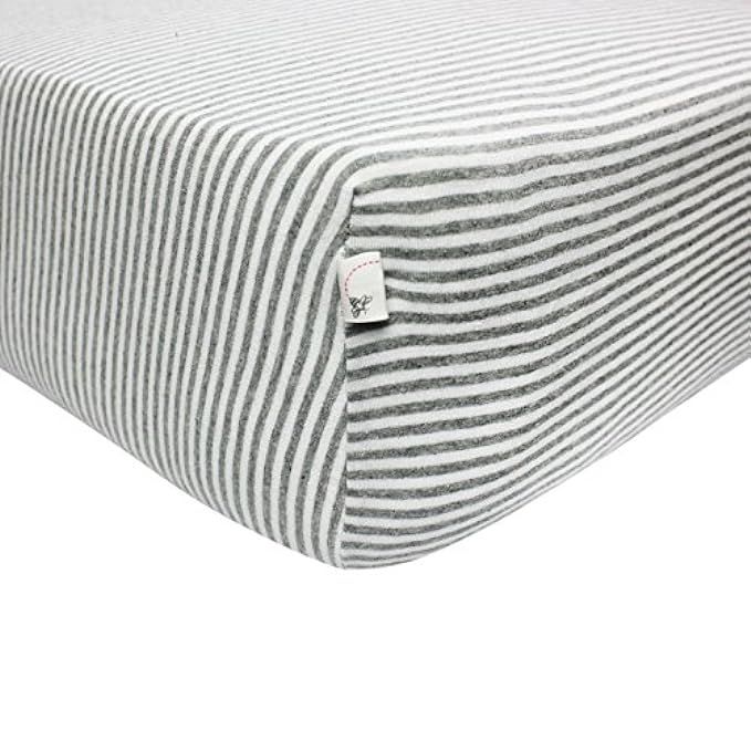Burt's Bees Baby - Fitted Crib Sheet, Thin Stripes, 100% Organic Cotton Crib Sheet For Standard Crib | Amazon (US)