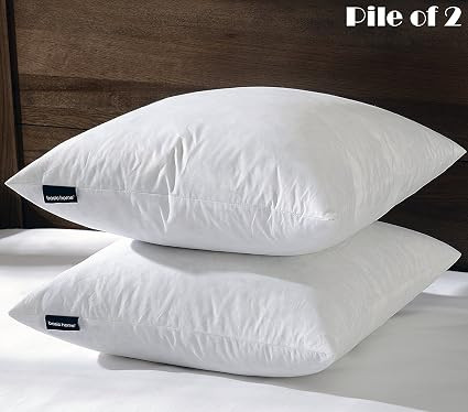 Basic Home 22x22 Decorative Throw Pillow Inserts-Down Feather Pillow Inserts-Square-Cotton Fabric... | Amazon (US)