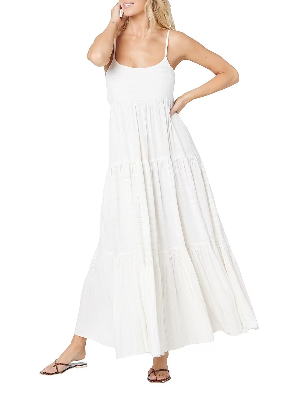 Santorini Tiered Sleeveless Maxi Dress | Saks Fifth Avenue