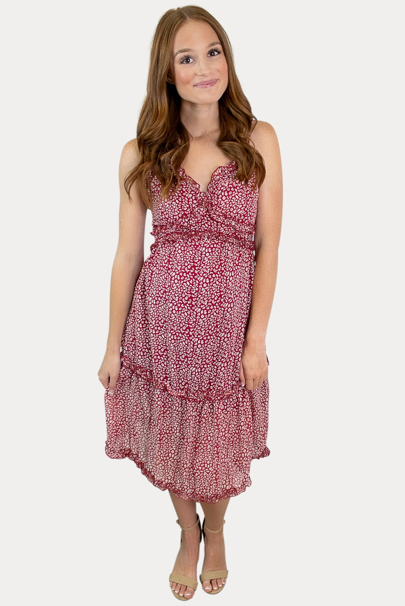 Red Sleeveless Pregnancy Dress - Sexy Mama Maternity | Sexy Mama Maternity