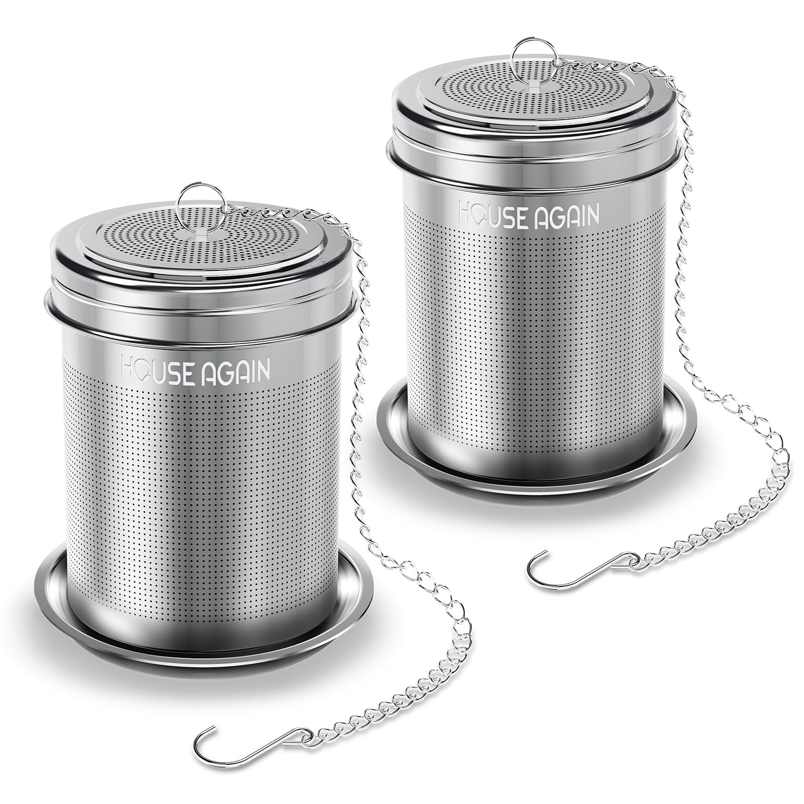 House Again 2 Pack Tea Infuser, Extra Fine Mesh Tea Infusers for Loose Tea, 18/8 Stainless Steel ... | Amazon (US)