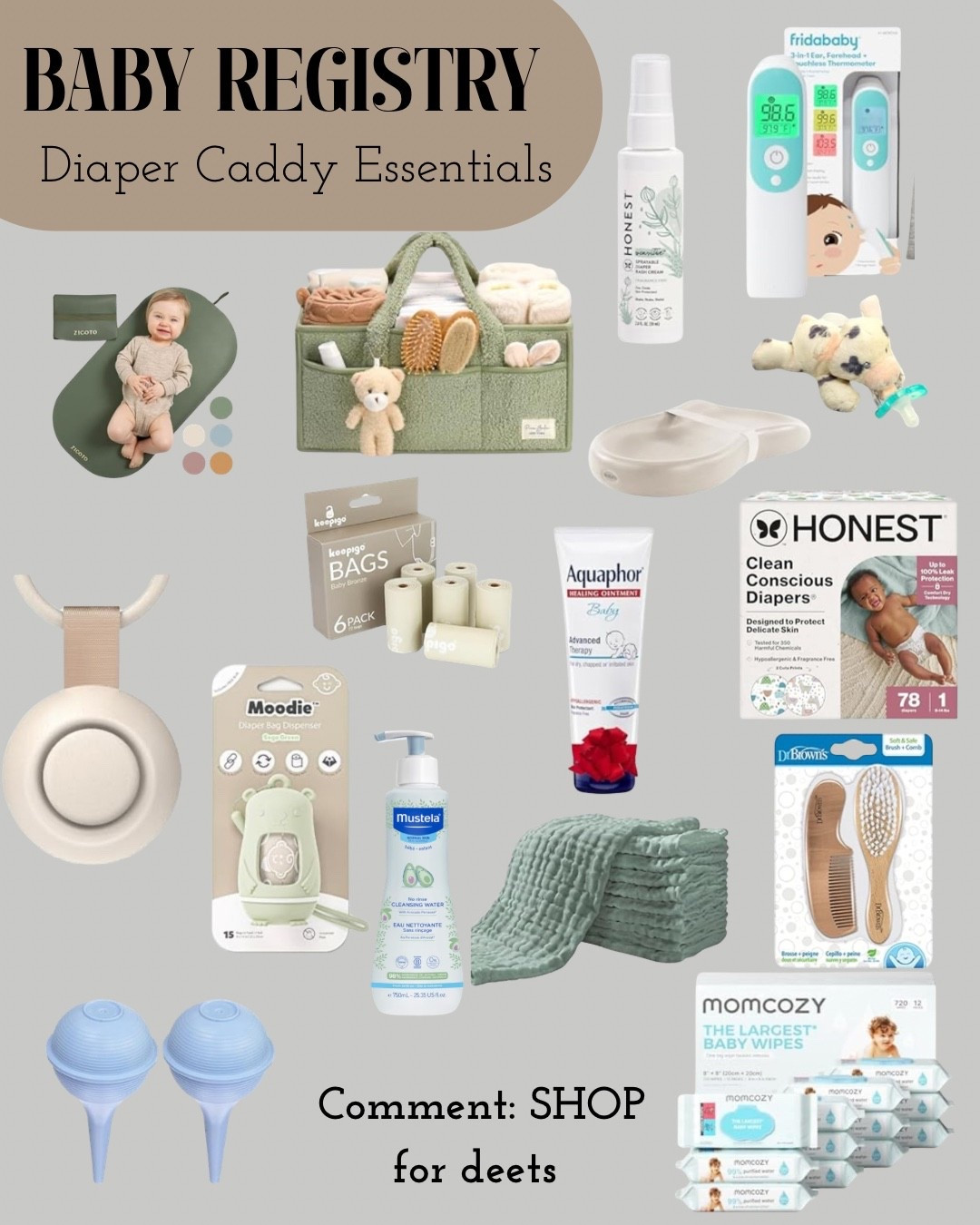 Baby Registry— diaper caddy essentials 