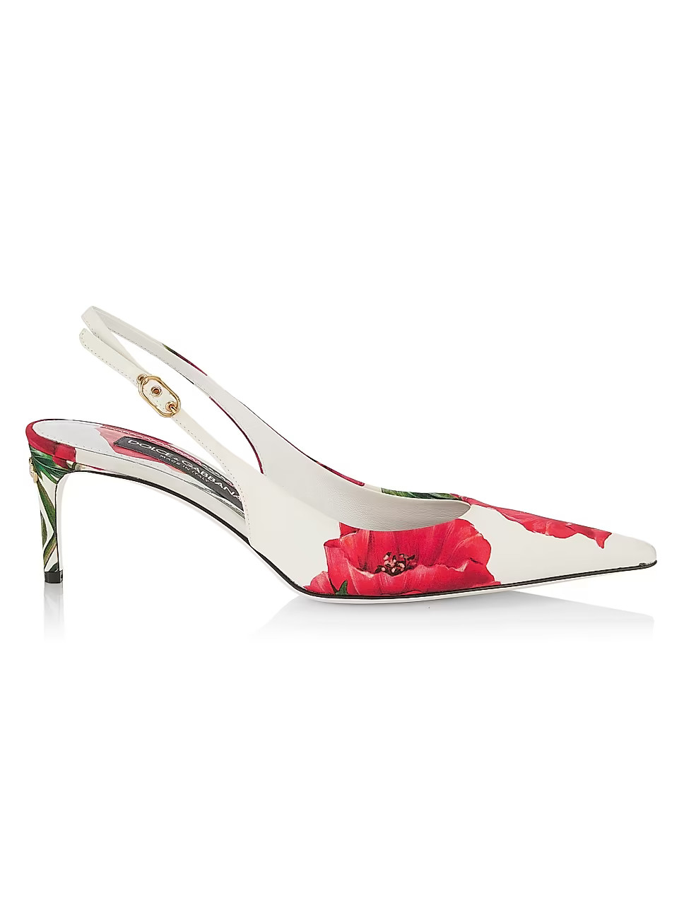 Floral Print 60 Canvas Slingback Pumps | Saks Fifth Avenue