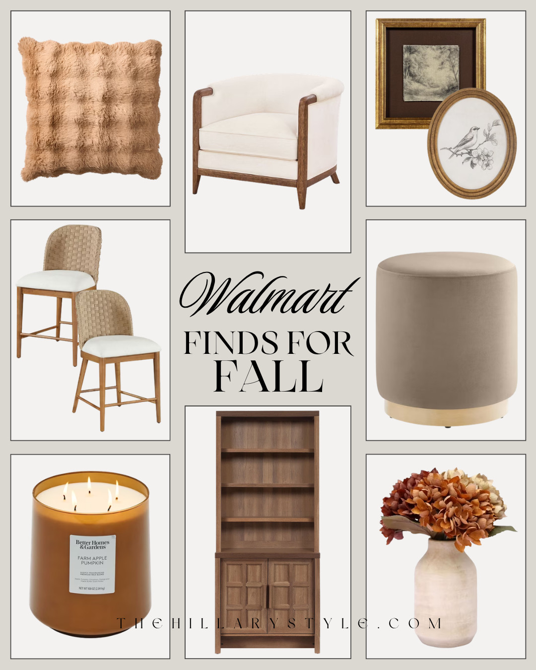 Walmart Fall Home Finds That Look High-End for Less

Walmart’s latest fall home finds are full of cozy textures, warm wood tones, and elevated neutrals that make a home feel instantly ready for the season. From designer-inspired accent chairs and woven counter stools to warm wood storage, vintage-style artwork, faux fur pillows, fall florals, and cozy candles, these affordable finds make it easy to get a collected fall look for less.

#WalmartHome #WalmartFinds #WalmartHomeFinds #WalmartNewArrivals #FallHomeDecor #FallDecor #FallDecorating #FallHome #AffordableHomeDecor #DesignerInspired #CozyHome #WarmNeutrals #CollectedHome #OrganicModern #FurnitureFinds #HomeDecor #HomeInspo #LTKFinds #TheHillaryStyle 

 

#LTKHome #LTKSeasonal #LTKHome