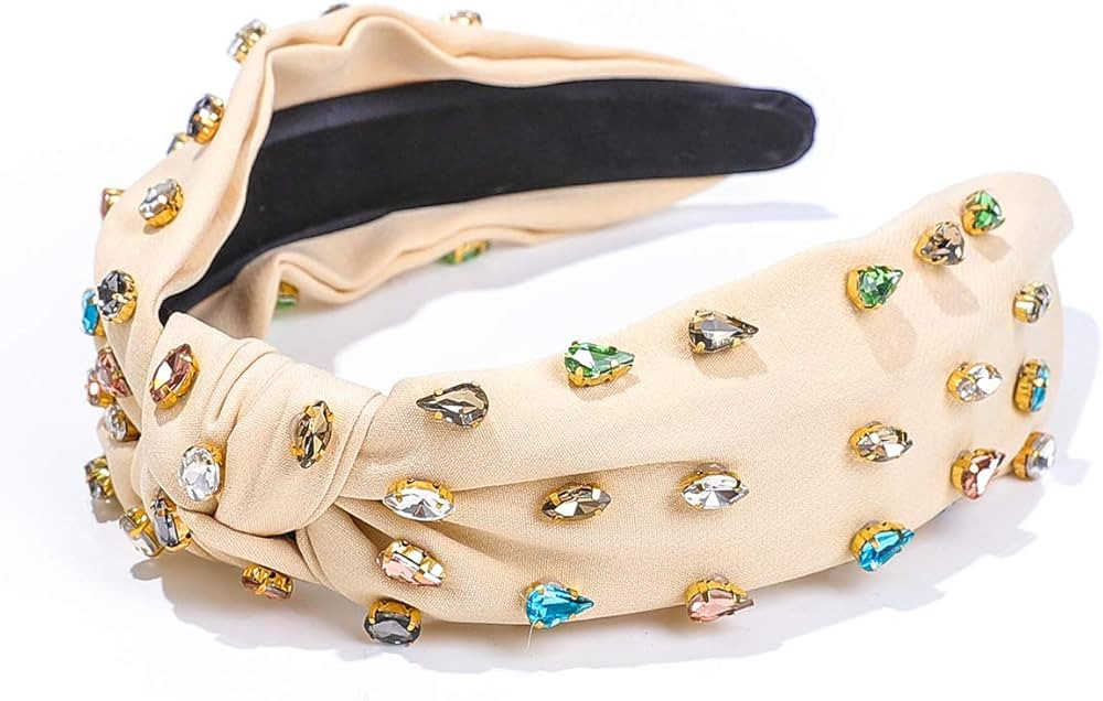 FEDANS Women Knotted Jeweled Headband Embellished Top Hairband ladies Twist Bohemian Hair accesso... | Amazon (US)