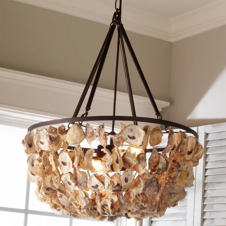 Oyster Shell Basket Chandelier | Shades of Light