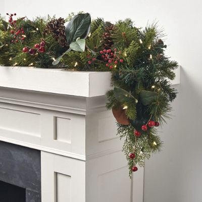 Magnolia Pine Berry Outdoor 6ft. Garland | Frontgate