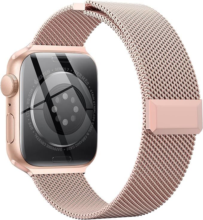 EPULY Compatible with Apple Watch Band 42mm 44mm 45mm 38mm 40mm 41mm,Stainless Steel Mesh Loop Ma... | Amazon (US)