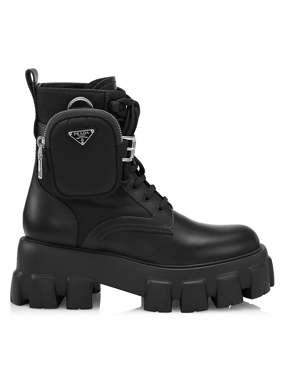 Monolith Leather & Nylon Lug-Sole Combat Boots | Saks Fifth Avenue