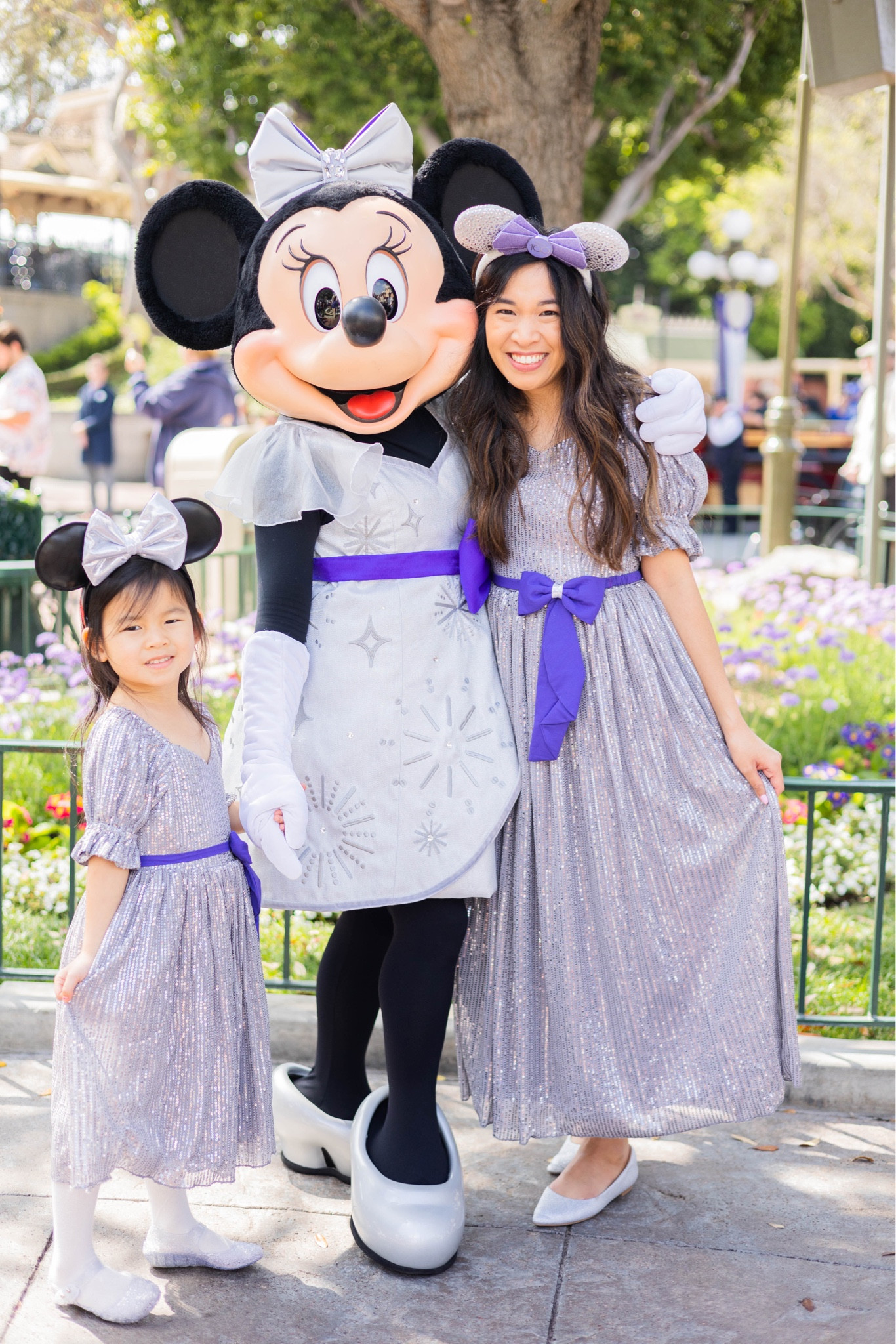 These silver sparkly dresses were perfect for Disneyland! The purple belts were handmade. I’m wearing XXS and my daughter is in a size 4-5.

Disney outfit 
Mommy and me

#LTKstyletip #LTKfamily #LTKunder100