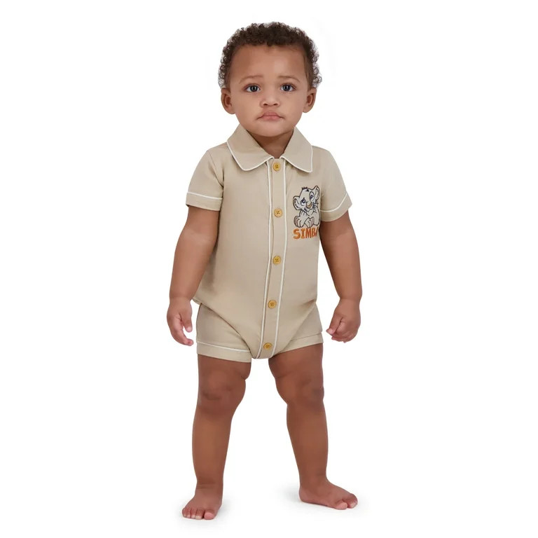 Lion King Baby Boy 2 Pack Rompers, Sizes 0/3 Months-24 Months | Walmart (US)