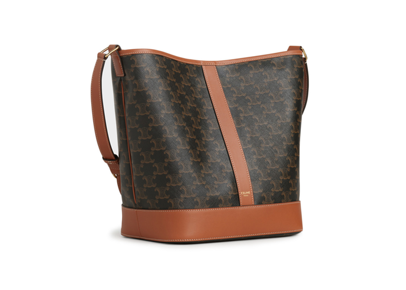 Women's Celine Bucket Bag Medium Triomphe in Tan | StockX