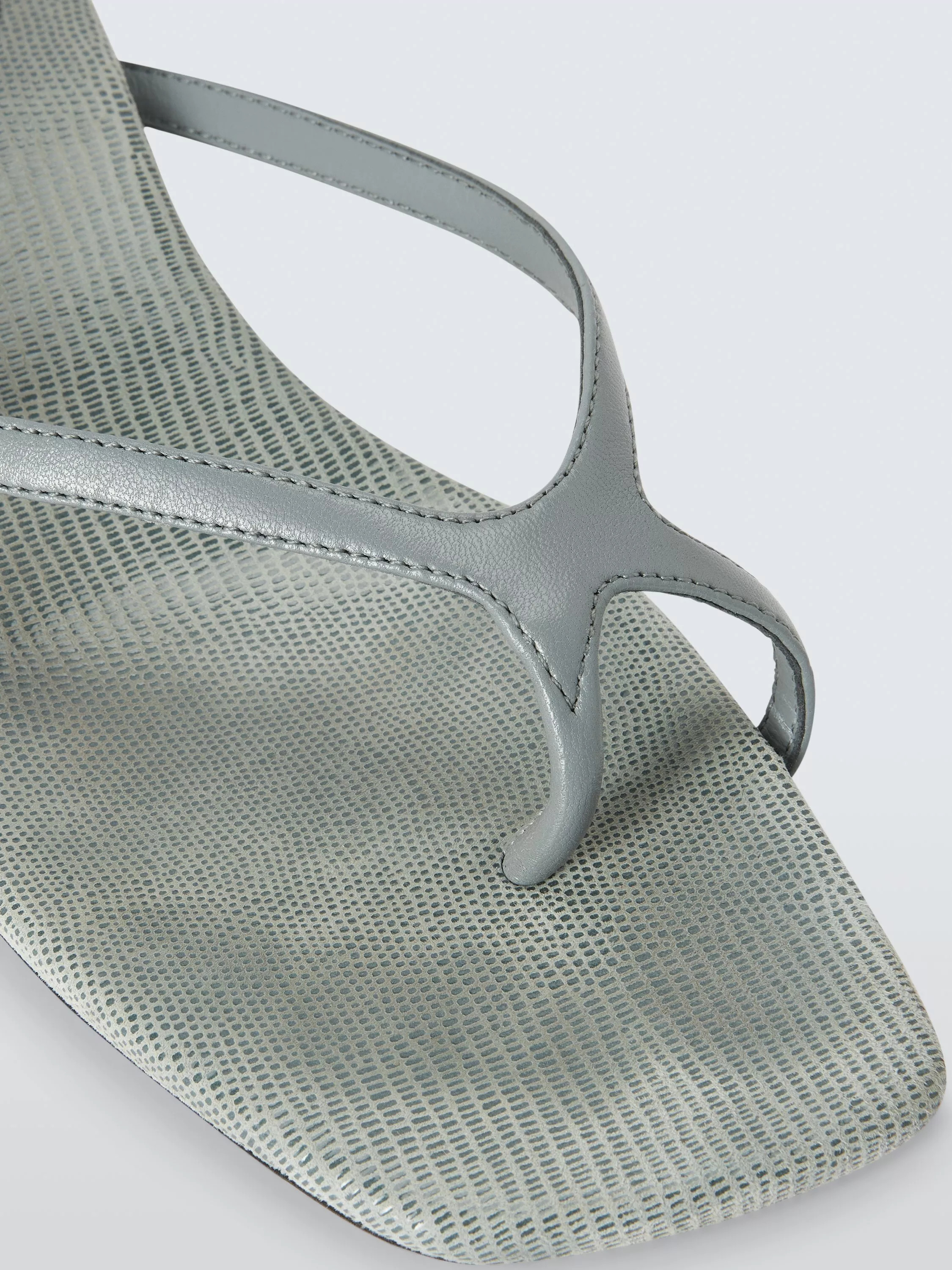 Barely There Leather Mule Sandals, Blue Grey | John Lewis (UK)