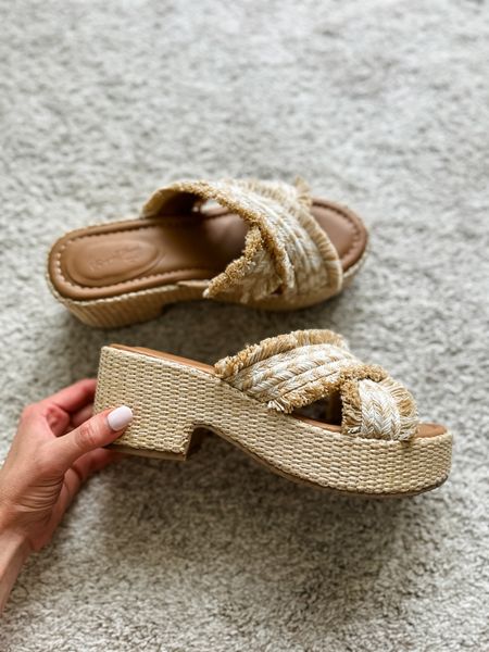 Platform wedge sandals from target. Neutral shoes. Size 8- TTS

#LTKShoeCrush #LTKFindsUnder50 #LTKSeasonal