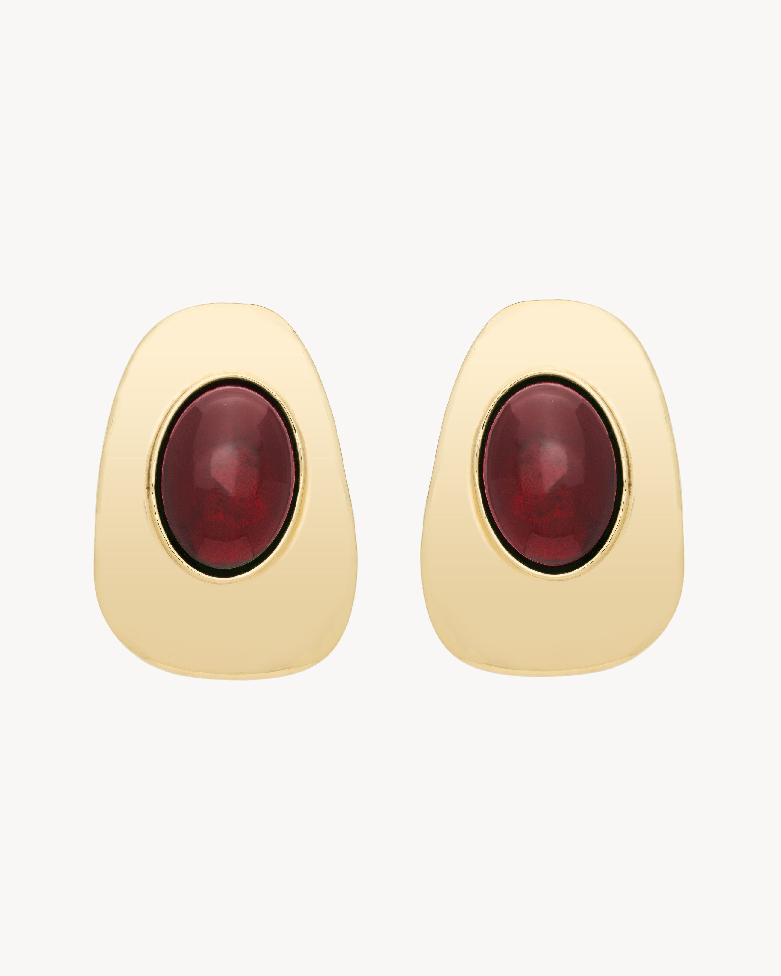 cabochon earrings in resin and metal | Saint Laurent Inc. (Global)
