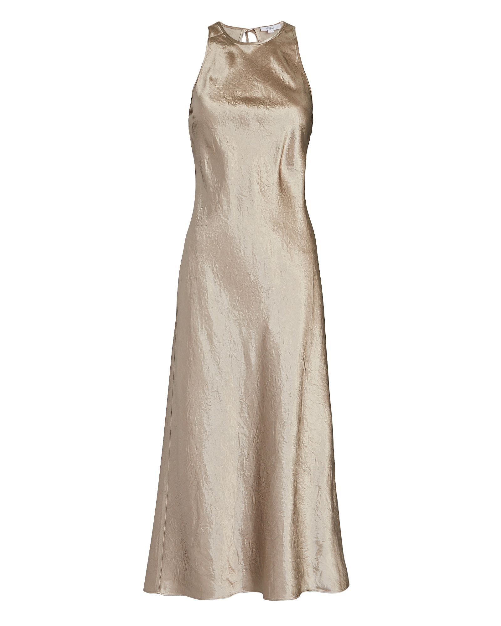 Solene Crinkled Satin Midi Dress | INTERMIX