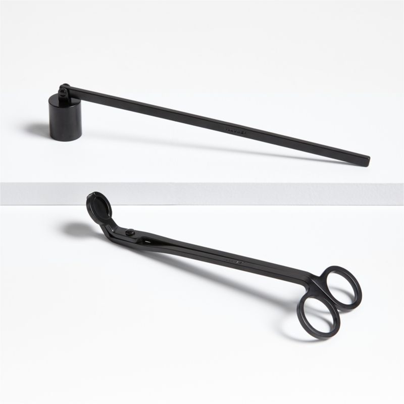 ILLUME Black Candle Snuffer and Wick Trimmer | Crate & Barrel | Crate & Barrel