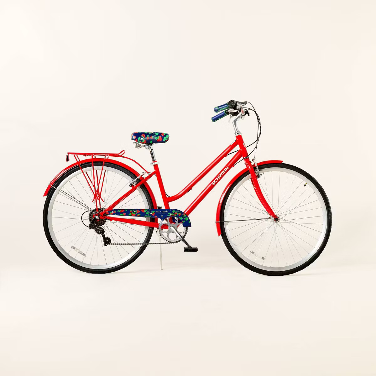 700c/28" Strawberry Print Schwinn Adult Bike Navy/Red - kate spade new york x Target | Target
