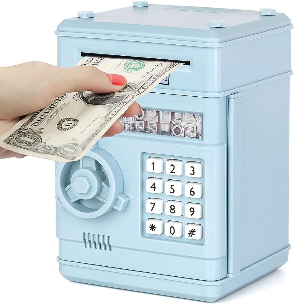 Refasy Piggy Bank Cash Coin Can ATM Bank Electronic Coin Money Bank for Kids-Hot Gift | Amazon (US)