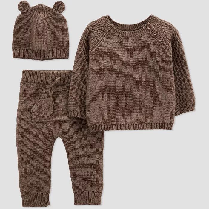 Baby Boys&#39; 3pc Sweater Top &#38; Bottom Set - Just One You&#174; made by carter&#39;s Brown N... | Target