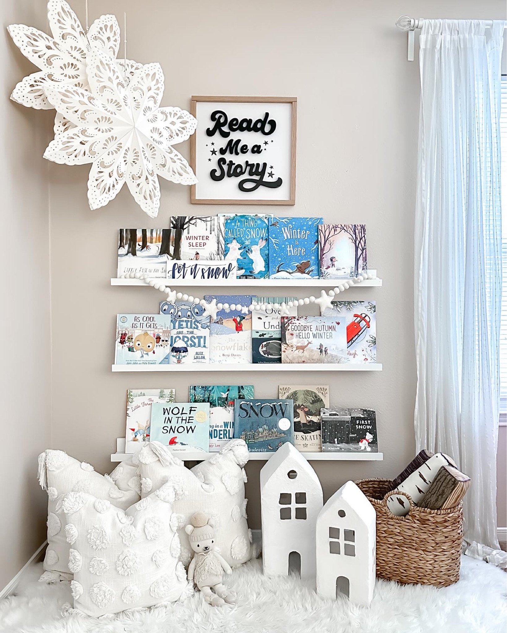 Winter Books and Bookshelves are up in our playroom!  Shop the shelves & decor here.  

#LTKhome #LTKfamily #LTKkids