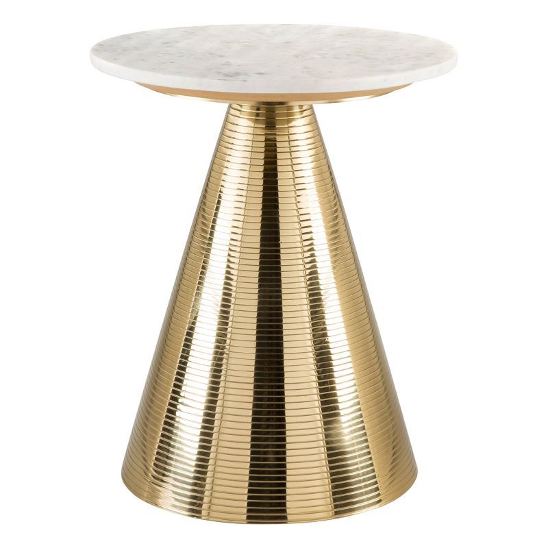 Phelps Side Table White/Gold - ZM Home | Target