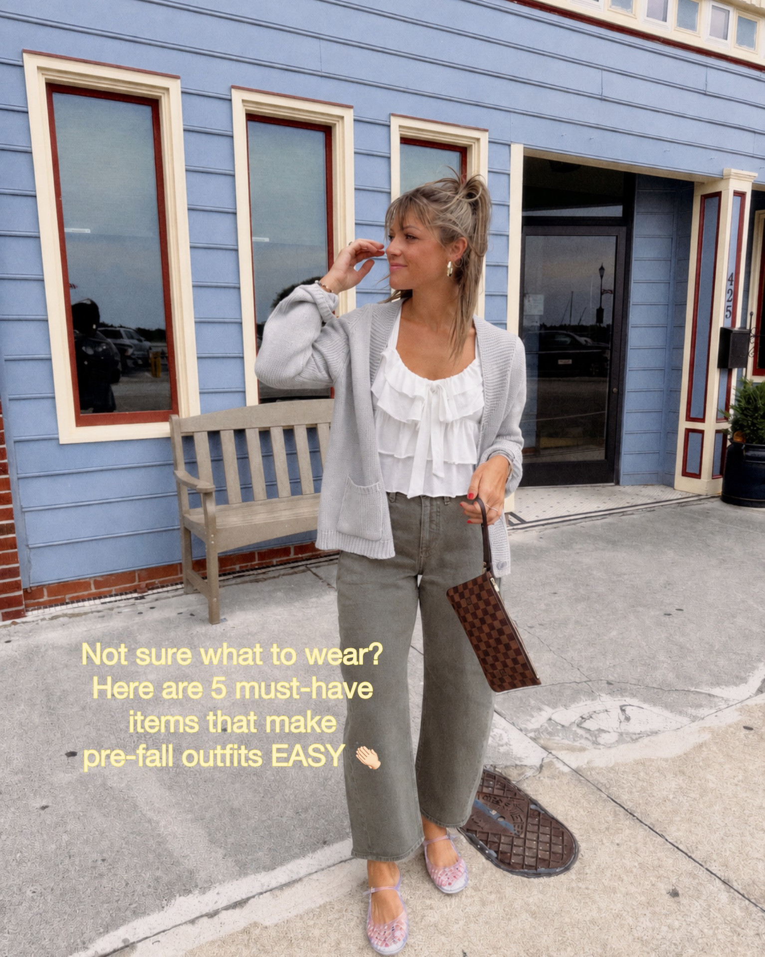 5 pre-fall items in my closet that get me excited to get ready everyday for a confidence boost instead of it feeling like a chore!! :) ***sizing help: I’m 5’4, size 2 or S is my true size. (TTS = true to size.) I’m wearing a 0/25 SHORT in the green barrel pants (down a size). Size 2 in the Target barrel jeans (TTS). Small in the brown skort set from Target (TTS). XS in the brown aerie set (tts at aerie for me- I always go down since they run big!). S grey Target skort (TTS), XS sweatshirt (down a size).  I sized up to a M in the brown polka dot sports bra outfits from Aerie. XS green polka dots pants (tts aerie since they run big). Printed AE jeans size 0 (I alwyss size down in AE jeans from a 2). Size XS leopard pants (tts for aerie. Size down.). ***Lmk if you need any help!!! 


Teacher outfit
Pre-fall outfit
Back to school 
Mom outfit
Matching set
Fall break
Travel outfit idea
Business casual outfit
Easy outfit ideas
What to wear
Fall transition 
Mid rise jeans
Barrel jeans
High rise jeans 
Neutral outfit ideas