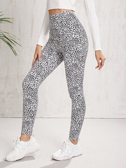 SHEIN Leopard Print Leggings | SHEIN