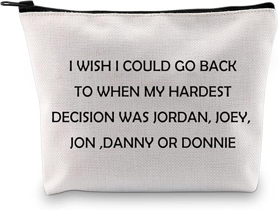 GJTIM Novelty Inspired Cosmetic Bag I Love New Kid On Black Gift for Women | Amazon (US)