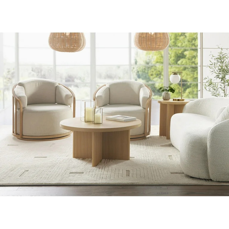 Better Homes & Gardens Lillian Fluted Coffee Table, Natural Pine Finish | Walmart (US)