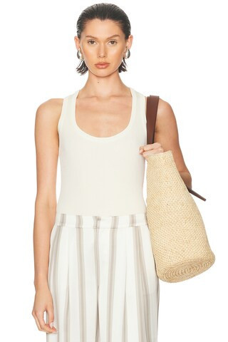 Matteau Ribbed Tank Top in White | FWRD 