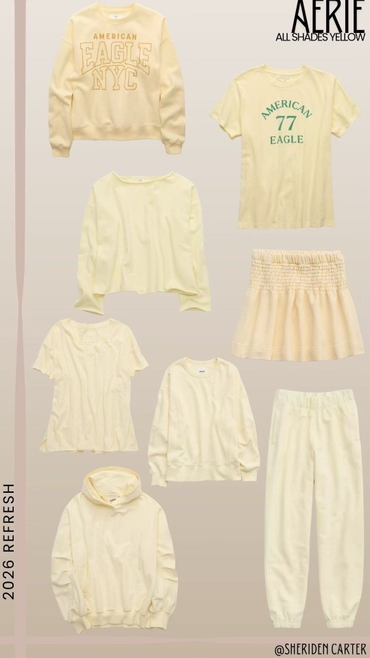 AERIE BUTTERY YELLOW! We love a good color going into spring! 

#LTKootd #LTKgrwm #LTKmomlife