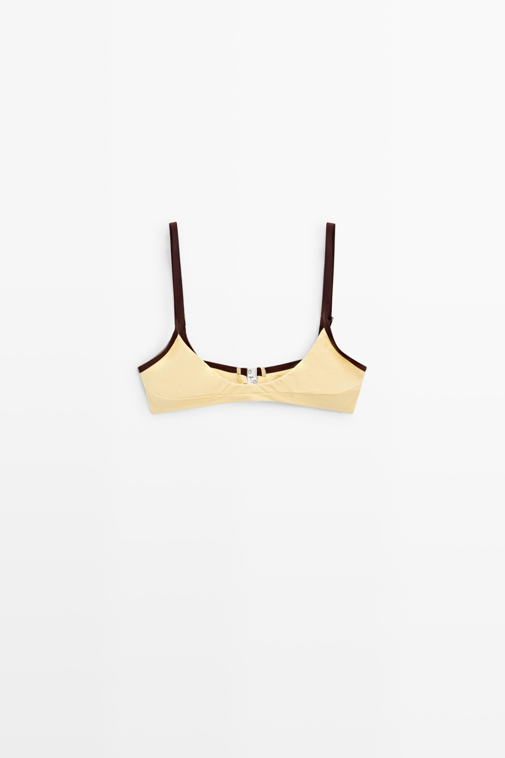 Contrast bikini top | Massimo Dutti UK