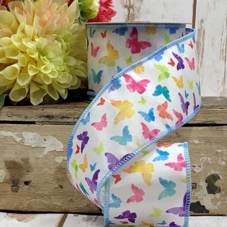 I love this beautiful wired grosgrain ribbon with brightly color butterflies and blue border.  This ribbon would be the perfect addition to your spring or summer decor.  Use it in a wreath or add it to a tablescape.  Add it to your seasonal Christmas tree if you are extra like me!

#LTKhome #LTKSeasonal #LTKstyletip