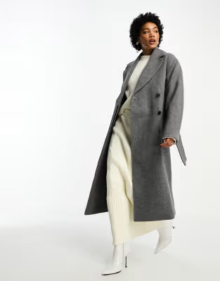 & Other Stories belted wool coat in gray melange | ASOS (Global)