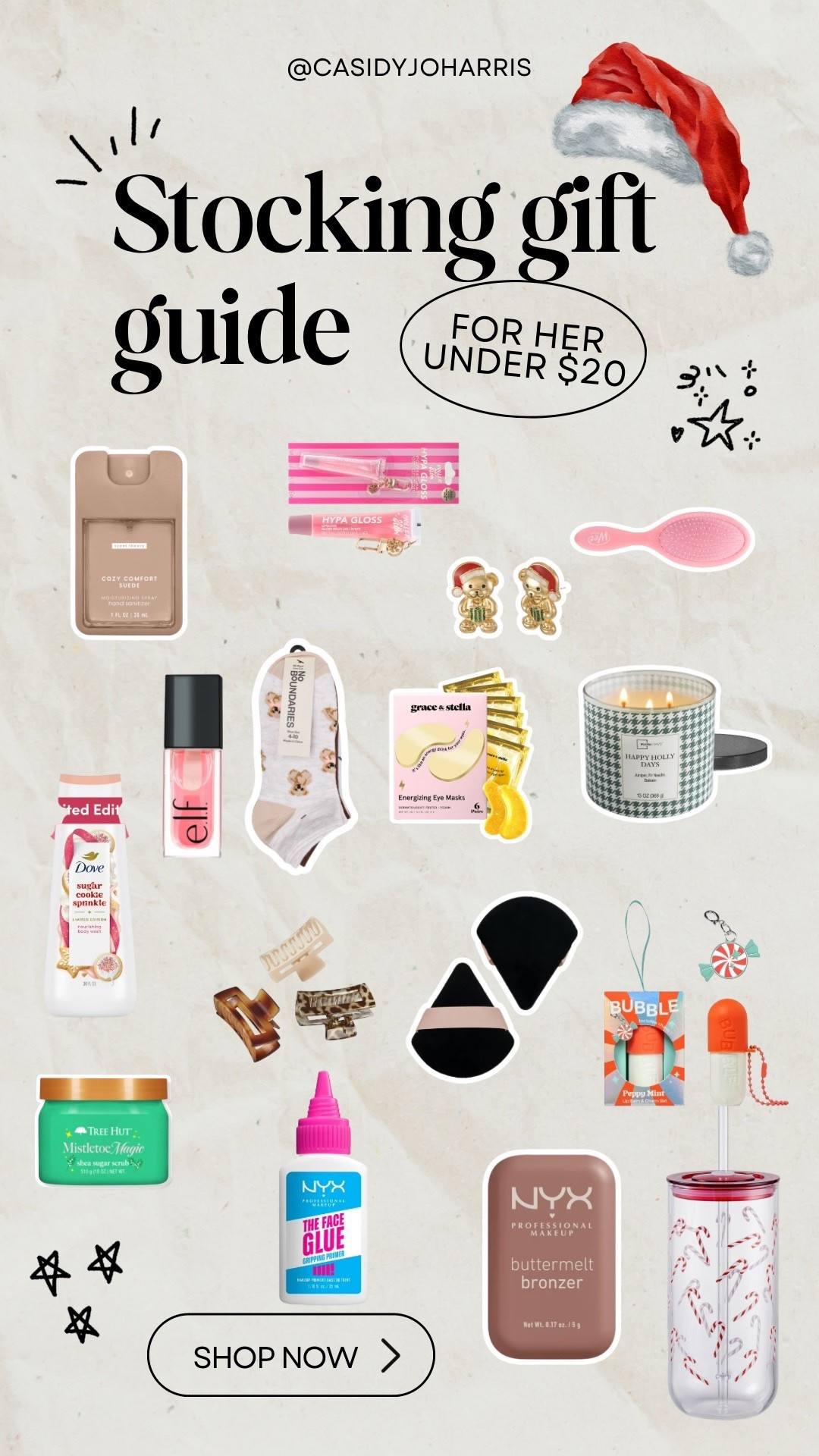 Stocking Stuffers for her!! These are all under $20 #stockingstuffers #gifts 

#LTKGiftGuide #LTKSeasonal