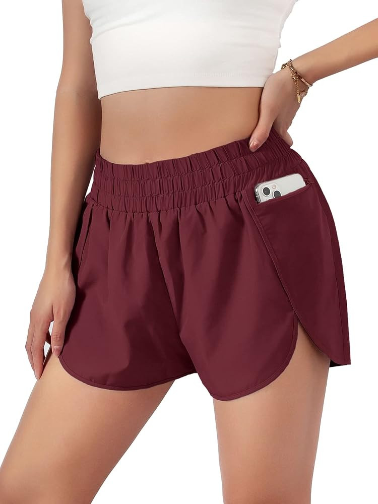 Blooming Jelly Women's Quick-Dry Running Shorts Workout Sport Layer Active Shorts with Pockets 1.... | Amazon (US)