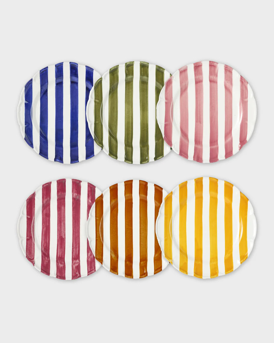 Righe Plates (Set of 6) | Cabana Magazine