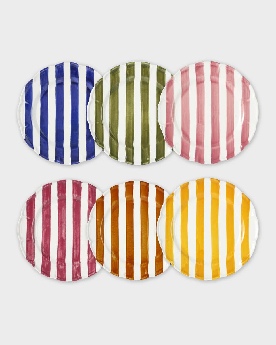 Righe Plates (Set of 6) | Cabana Magazine