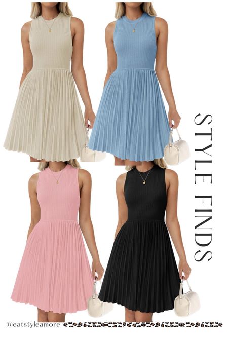 The perfect classic style basic dress. A heavy knit and pleated skirt. 

Runs TTS. 

#LTKstyletip #LTKfindsunder50