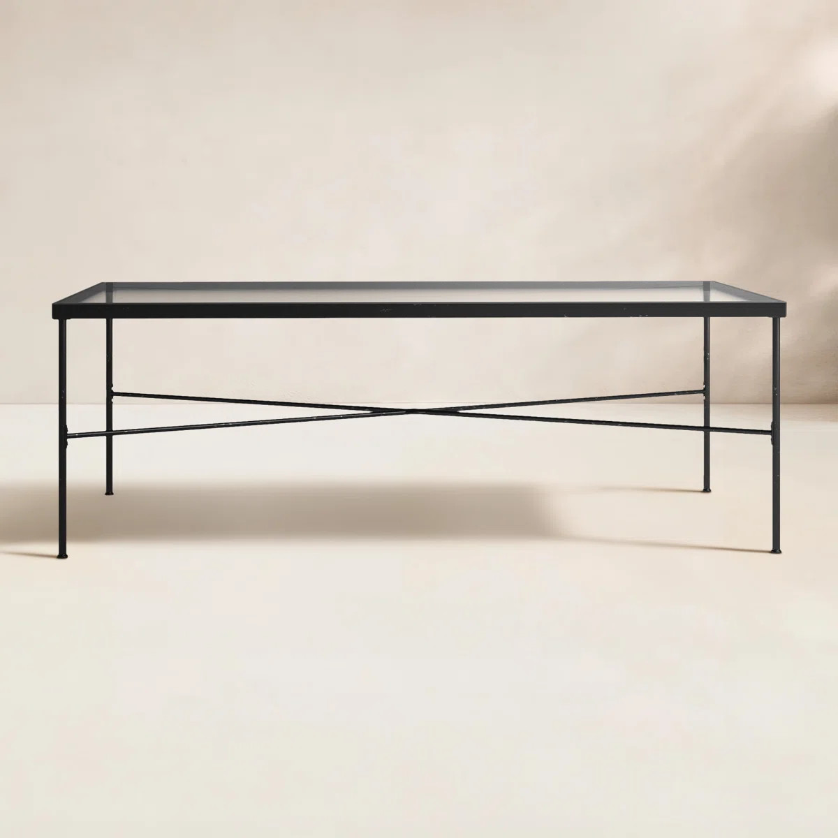 Lucier Metal Outdoor Dining Table With Umbrella Hole , 84.06'' in. W 41.93'' in. D | Wayfair North America