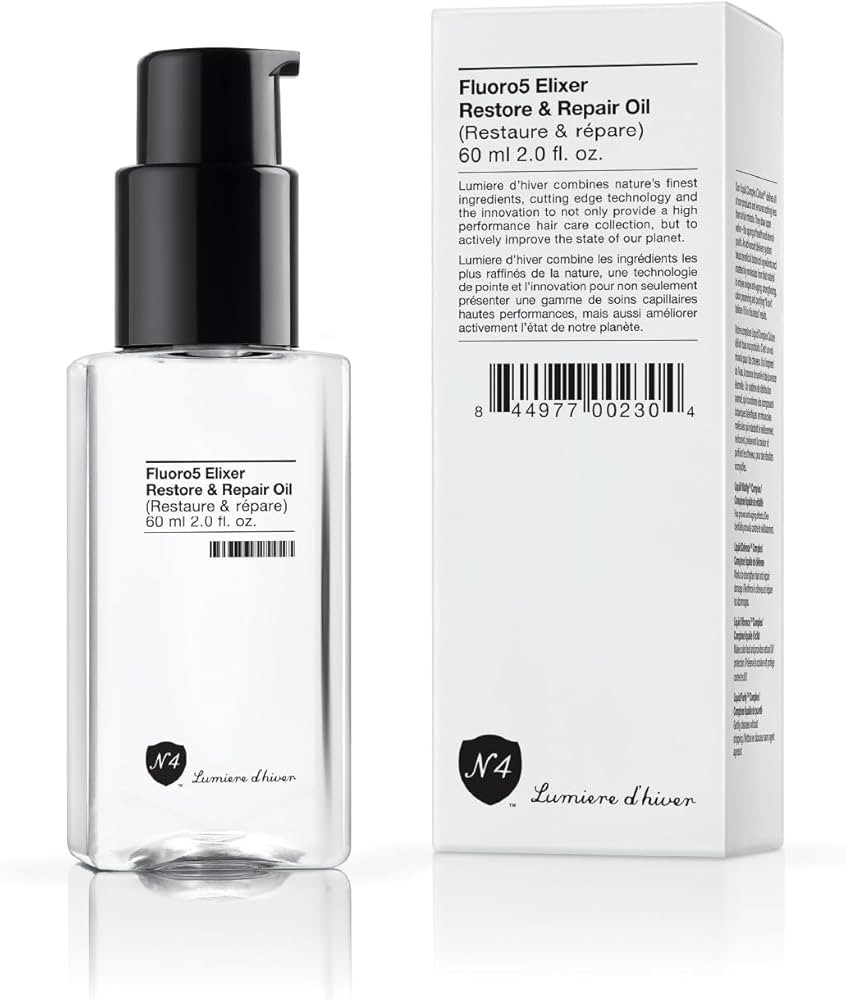 Number 4 Hair Oil, Anti Frizz Hair Serum, Fluoro5 Elixir Restore & Repair Oil, 2.0 oz | Amazon (US)