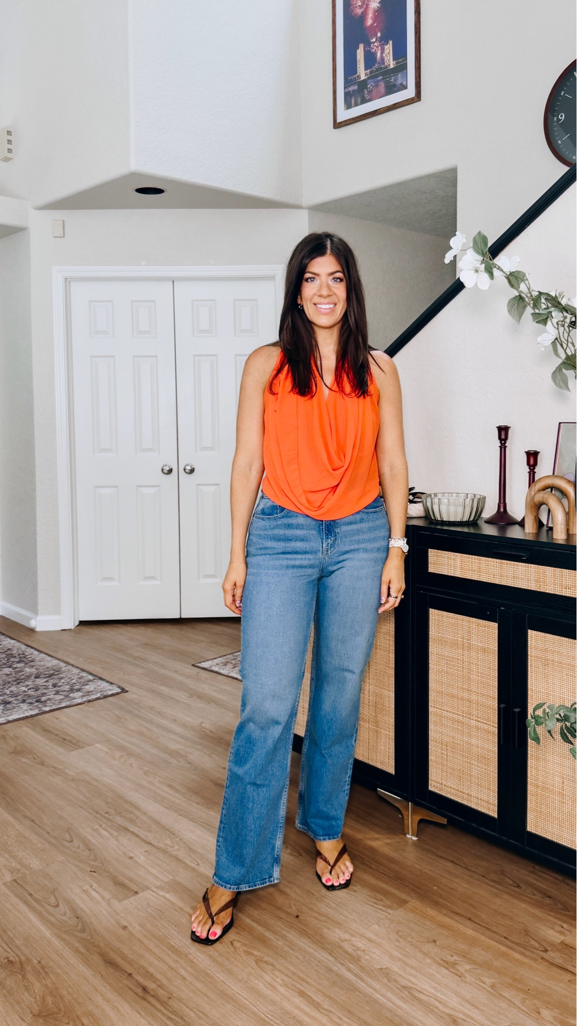 Medium in top
29 jeans
Going out tops, summer tops, jeans and a top, affordable tops, summer midsize outfit, date night, girls night

#LTKOver40 #LTKMidsize #LTKTall