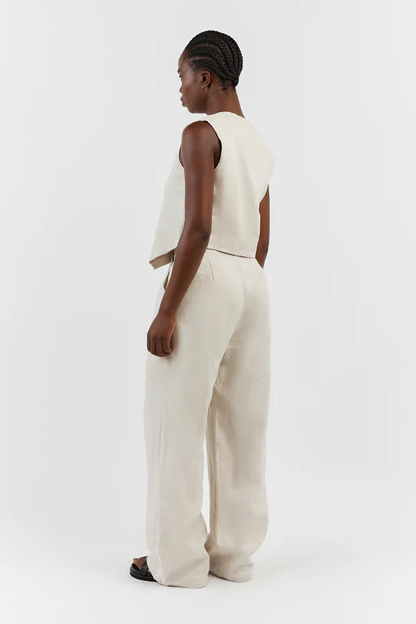 BANKS NATURAL LINEN VEST | DISSH