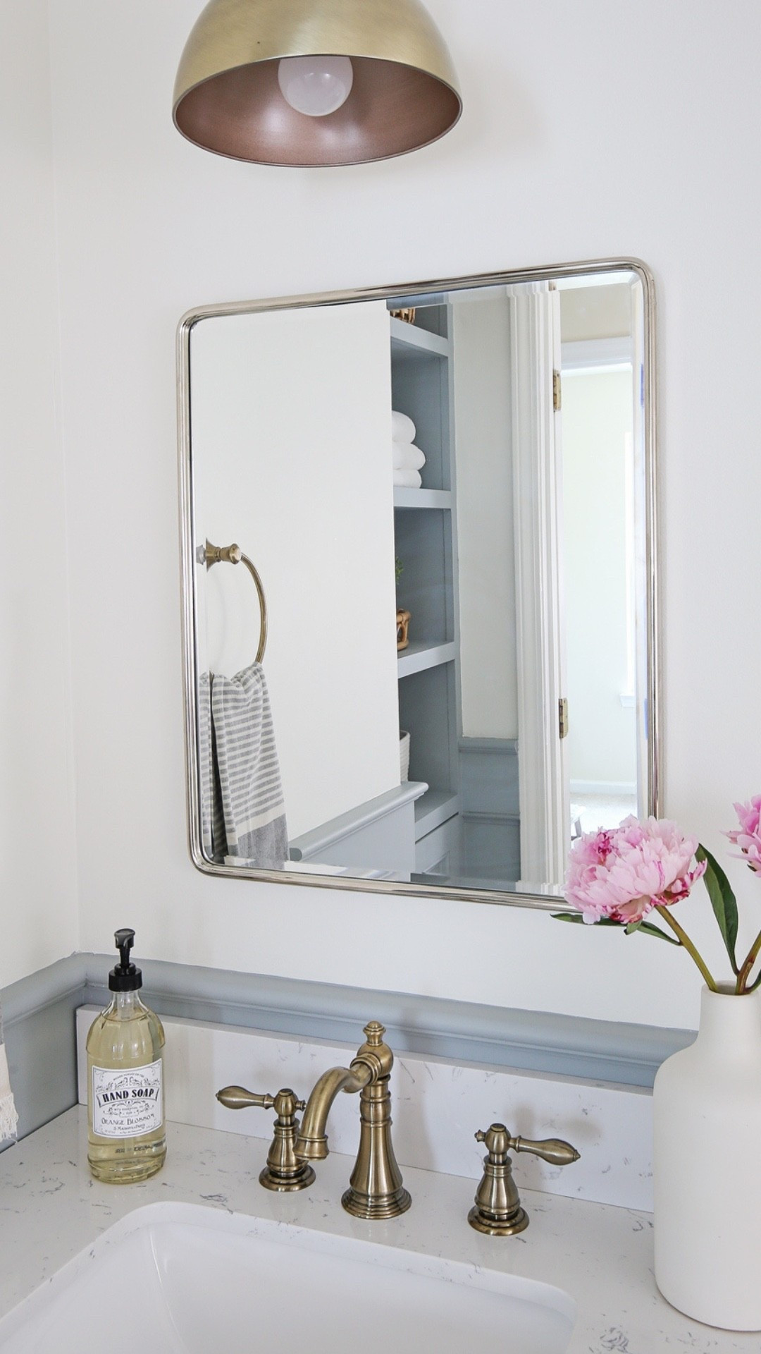 Details from my bathroom

Polished nickel mirror / antique brass faucet / organic simple vase

#LTKHome #LTKStyleTip