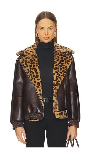 BLANKNYC Faux Leather Jacket in Brown. - size L | Revolve Clothing (Global)